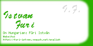 istvan furi business card